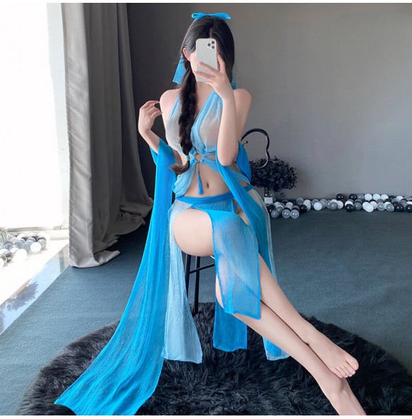 FEE ET MOI - Sexy Classical Style Sheer Tassel (Blue) FEE ET MOI - Sexy Classical Style Sheer Tassel (Blue)